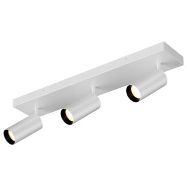 Imagem de ziidoo Luminária De Teto Interna Spotlight Led, 3 Luzes, 60 W, Moderna, 4000 K, Lâmpada Branca, 300 °, Ajustável, Arandela Parede Para Sala Estar, Quarto, Corredor, Galeria, Montagem Embutida, Direc