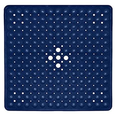 Imagem de ENKOSI Tapete de chuveiro antiderrapante quadrado de 53 x 53 cm – Tapetes de chuveiro antiderrapantes para chuveiro interno – Aderência segura para pisos de box de chuveiro – Secagem rápida com