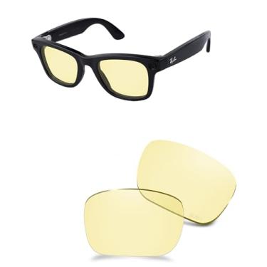 Imagem de AOZAN Lentes de reposição ANSI Z87.1 para óculos de sol RayBan Meta Wayfarer RW4006 50 mm, Bloco de luz azul para jogos, RW4006 50mm