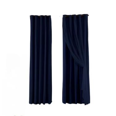 Imagem de Cortina com Blackout PVC com Tecido Voil 4,00 metros 4,00 m x 2,50 m (Marinho)