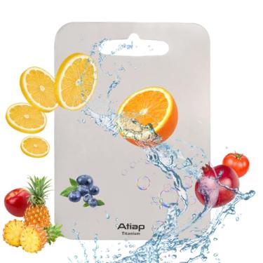 Imagem de Tábua de corte de titânio, tábua de corte de metal para cozinha com certificação SGS (29 x 20 cm)