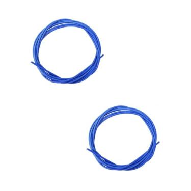 Imagem de RCmall 2Pack Pneumatic Air Tube Kit, 4mm OD Hose Set in Black, Blue, Gray, 2M Length, Compatible with Technical Building Blocks, DIY Car MOC Projects (2PCS Blue)