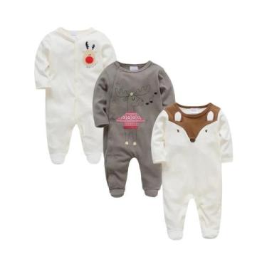 Imagem de Conjunto De Macacões De Algodão Para Bebês Meninas E Meninos 0-12M Man