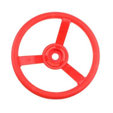 Imagem de Brinquedo de volante infantil faça você mesmo, acessórios de playground para diversão interna/externa, seguro e fácil de instalar, ótimo para escalada e casas de brinquedo - vermelho