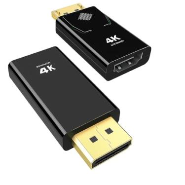 Imagem de Adaptador conversor DisplayPort (não USB) para HDMI, DP macho - HDMI fêmea, com cabos de áudio MasterCable