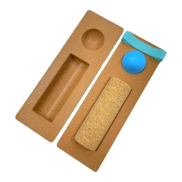 Imagem de Colaxi Prancha de Equilíbrio de Cortiça para Fortalecimento Dos Pés com Bola, Ideal para Exercícios Físicos, Adultos E Crianças