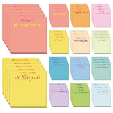 Imagem de Yinder 48 peças de notas adesivas de agradecimento do funcionário, presente de Natal, blocos de notas de motivação a granel, mini presente inspirador para professor, enfermeira, colega de trabalho