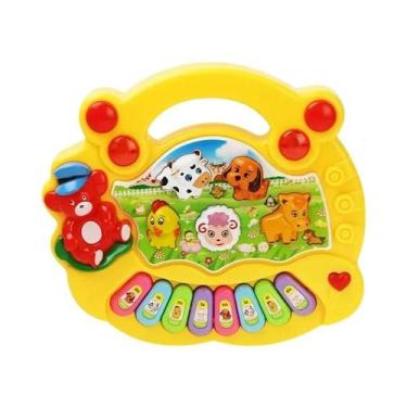 Imagem de Teclado De Piano Infantil Com Sons De Animais, Brinquedo Musical Elétr