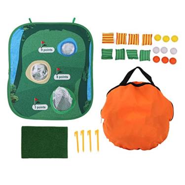 Imagem de Placa de saco de areia para campo de golfe Conjunto de rede durável para lascar golfe ao ar livre com almofadas de batida Unhas de barraca para quintal, gramado, praia, pano