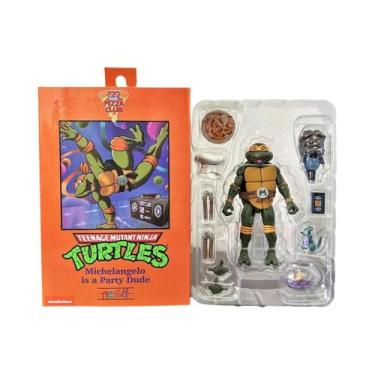 Imagem de Boneco De Ação Tartaruga Ninja Leonardo NECA Pizza Club Turtles Raphae