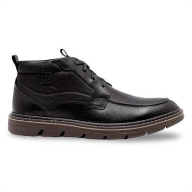 Imagem de Bota de Couro Democrata Masculina Metropolitan Jeff Cano Curto 604104-Masculino
