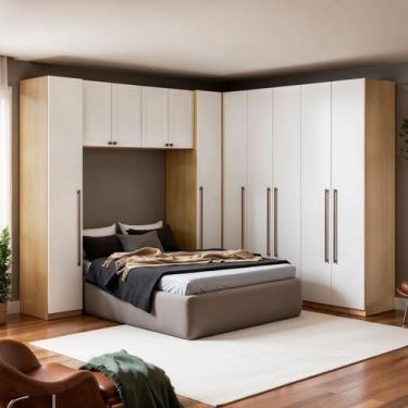 Imagem de Guarda-roupa de Casal Modulado 7 Peças 100% Mdf Infinity - Genialflex