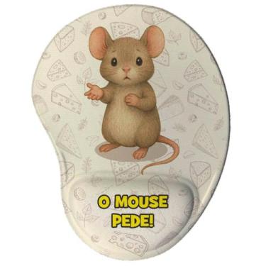 Imagem de Mouse Pad Ergonômico Divertido - Ratinho O Mouse Pede - Geek Vip