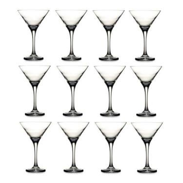Imagem de Jogo 12 Taças Martini Drink Coquetel 100ml Vidro Restaurante - Nadir F