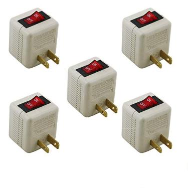 Imagem de Wideskall Adaptador de Tomada de 2 Garras com Interruptor ON/OFF Certificado ETL (Pacote com 5)