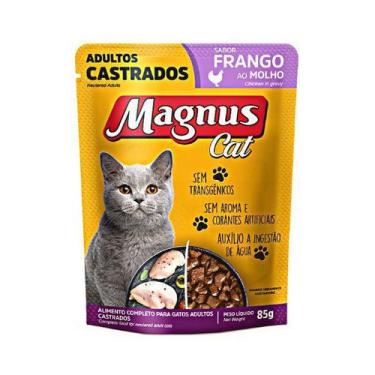 Imagem de Ração Úmida Magnus Cat  Sachê Premium Gatos Adultos Castrados Sabor Fr