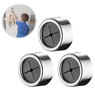 Imagem de Tingpai 3 peças suporte de toalha redondo gancho de toalha autoadesivo fácil de usar fácil de usar material abs ide de toalha pa banheiro cozinha