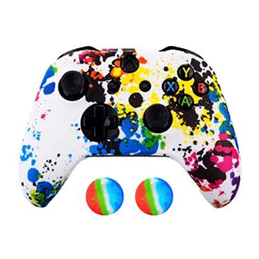 Imagem de Capa Capinha Case Skin Compatível com Controle Joystick do Xbox One S X Protetora Anti Impacto Queda Silicone Alta Proteção (Graffiti 02)