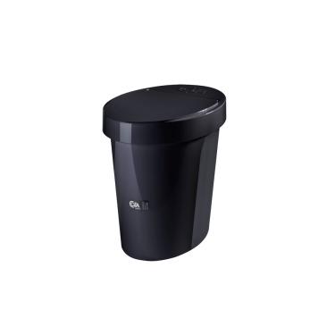 Imagem de Lixeira Oval Retro Coza Glass 5 L - 26,2 x 18,4 x 24,6 cm Preto