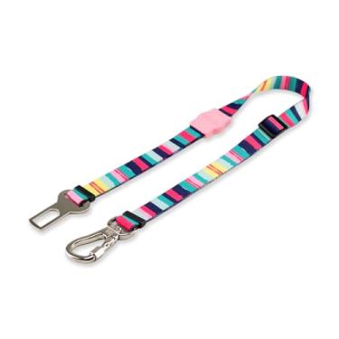 Imagem de Dog Trip Brasil Cinto de Segurança Pet Universal para Cachorro Gato com Gancho Trava de Segurança Cães Gatos Carro Coleira Adaptador Ajustável Porte Grande Médio Pequeno Estampa Oahu