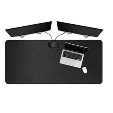 Imagem de Desk Pad 180X30 Computador Notebook Em Couro + Porta Copo - Genertoy