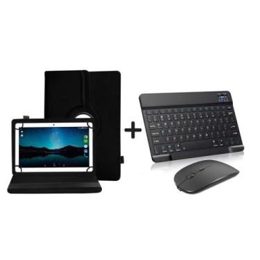 Imagem de Capa + Teclado E Mouse Bluetooth Para Tablet Positivo Q10 - FAM