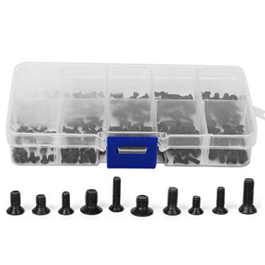 Imagem de Parafusos De Cabeça Plana Para Drywall, M2 M2.5 M3, Aço Carbono Preto, Cabeça Plana Escareada, Conjunto De Parafusos Autorroscantes Para Trabalhadores E Reparadores(250 unidades)