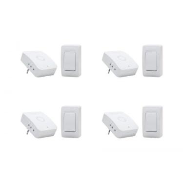 Imagem de Kit C/4 - Campainha Sem Fio Qualitronix Pilha/Tomada 52 T...