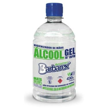 Imagem de Alcool em Gel Higienizador de Mãos Aloe Vera 70 INPM 430gr - Barbarex
