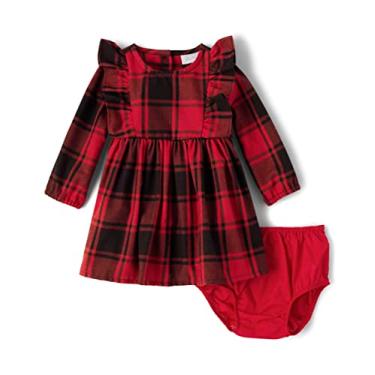 Imagem de The Children's Place Vestido moderno de manga curta para bebês meninas e crianças pequenas, Preto, 0-3 Meses