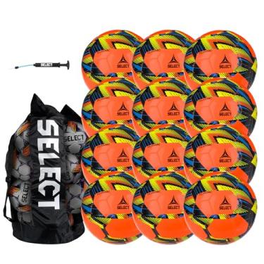 Imagem de SELECT Pacote clássico de 12 bolas com bolsa esportiva e bomba manual, laranja V24, tamanho 4