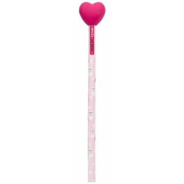 Imagem de Lápis Preto Unidade com Ponteira de Borracha Coração - Molin, Rosa Cho