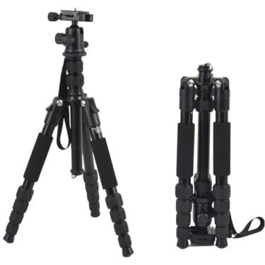 Imagem de Tripé Monopé 2 Em 1 Profissional Cabeça Hifdráulica Premium Preto Capacidade 10kg 1.6m