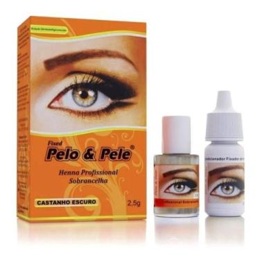 Imagem de Henna P/ Sobrancelha Pelo & Pele 2,5g - Castanho Escuro - Pelo e Pele