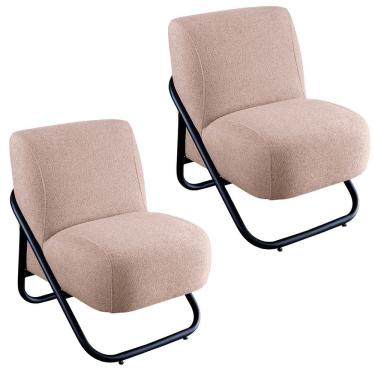 Imagem de Kit 2 Poltronas para Sala e Escritório Decorativas Andora