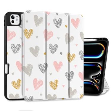 Imagem de DONGKE Capa para iPad Pro 33.0 cm M4 2024 - [Suporte de lápis integrado suporta Pencil Pro e Pencil USB-C] Capa traseira ultrafina de TPU macio com suporte de três dobras, suporta despertar/hibernar