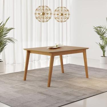 Imagem de Mesa de Jantar Elegance 120x80cm Tampo Amadeirado sem Vidro JCM Movela