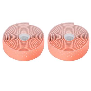 Imagem de Fita do Guidão de Bicicleta de Estrada, 2pcs Biciche Fita Anti -Slip Han Hanking Fita de Fita de Barrilhas de Ciclismo para Passeio Confortável (Laranja)