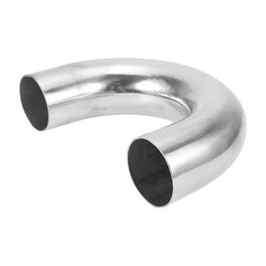 Imagem de TUCKBOLD 64 mm/2,5" OD 180 graus U Bend 6061 tubo de liga de alumínio intercooler mangueira de conexão de entrada de ar cabeça plana dupla 150 mm 15.0 cm 1mm 0.1 cm