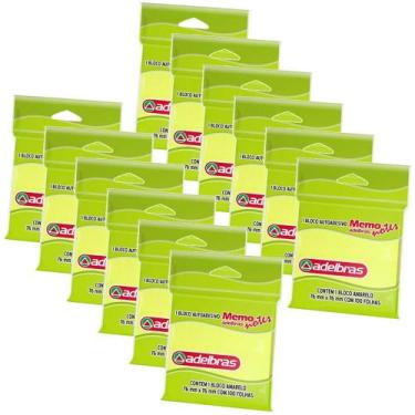 Imagem de Kit De Blocos Autoadesivos Memo Notes 76x76mm Amarelo Com 100 Folhas P