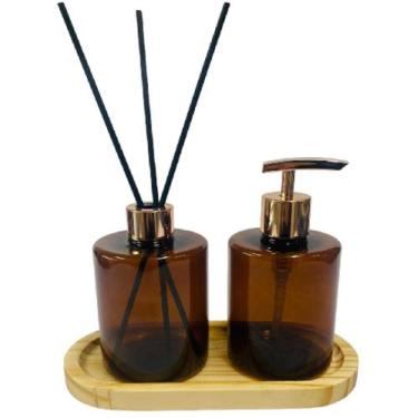 Imagem de Kit Lavabo (Porta Sabonete Líquido + Difusor de Ambiente) - 400ml - Dó