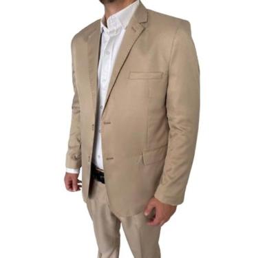 Imagem de Terno Masculino Microfibra Slim (Gabardine) Premium Bege Claro Euro - 