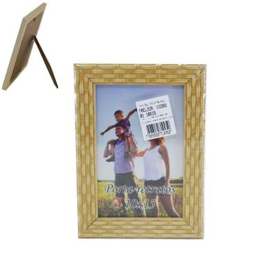 Imagem de Porta Retrato de Madeira 10x15 Moldura Treliça - Tudo em Caixa