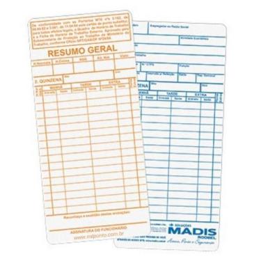 Imagem de Cartão De Ponto Relogio Tecnibra Tbp 3.0 - 200 Unid - CPMIL