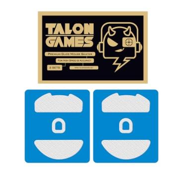 Imagem de TALONGAMES Patins de mouse super rápidos da série 3D compatíveis com Razer DeathAdder V4 Pro Gaming Mouse Feet Replacement PTFE Padrão 3D Low Friction Pro Performance Upgrade