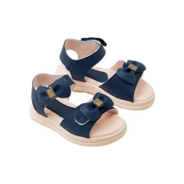 Imagem de Sandália Infantil Feminina com 2 Laços – Conforto, Estilo e Segurança para Meninas (Azul, BR, Criança de 4 a 8 anos, Numérico, M, 26)
