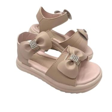 Imagem de Sandália Infantil Feminina com 2 Laços – Conforto, Estilo e Segurança para Meninas (Bege, BR, Criança de 4 a 8 anos, Numérico, M, 26)