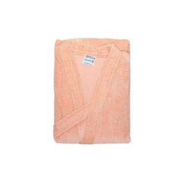 Imagem de Roupão Veludo Plus Size Briza Salmão 3008 Tamanho Gggg