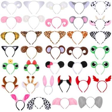 Imagem de Hoemwarm, 35 peças, bandanas de pelúcia Jungle Animal Ears