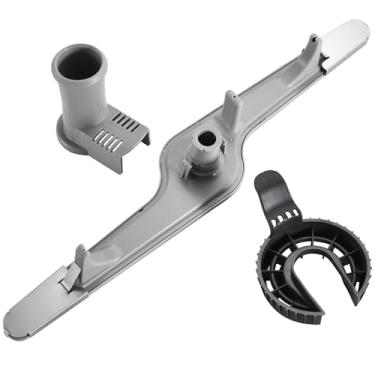 Imagem de 154568002 Braço inferior de lavagem para lava-louças e braço de pulverização inferior 5304518968 e 5304506518 Suporte de filtro de drenagem para Frigidaire Electrolux 1545680 5304517203 154568001